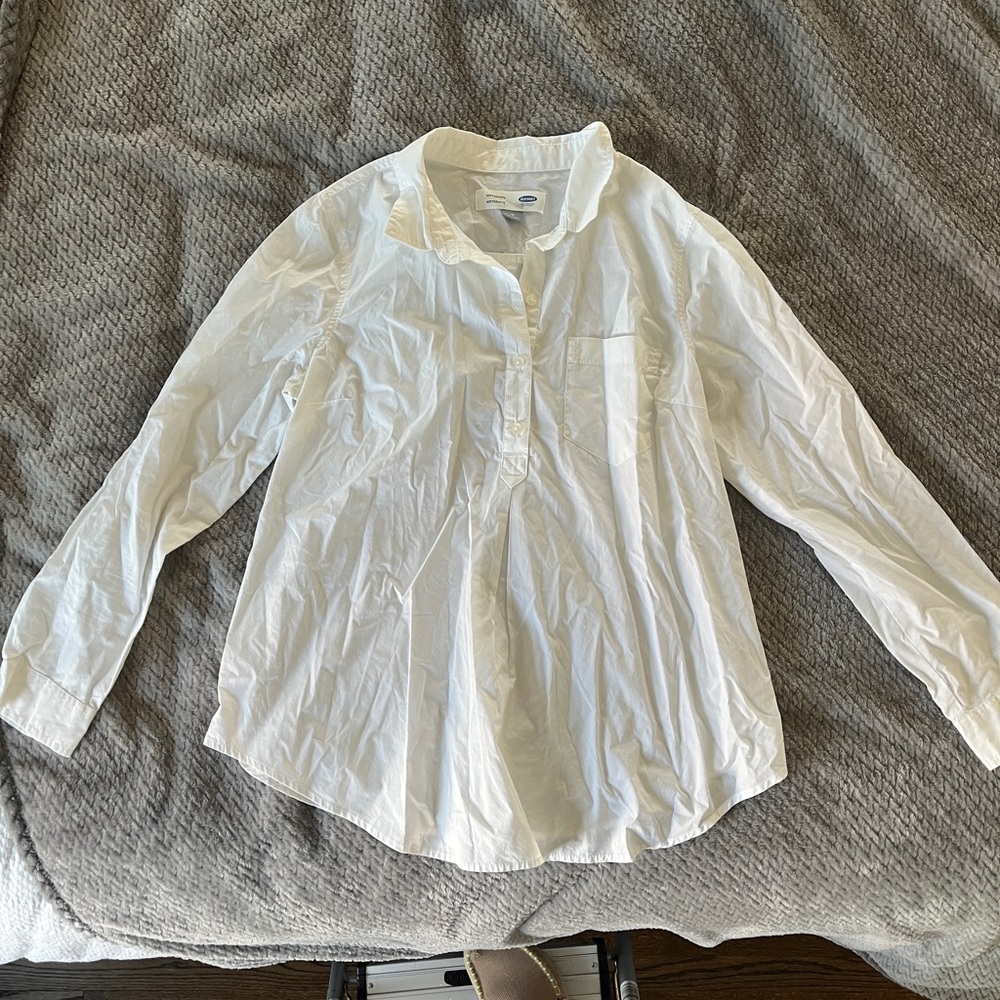 Old Navy White Tunic with Long Sleeves